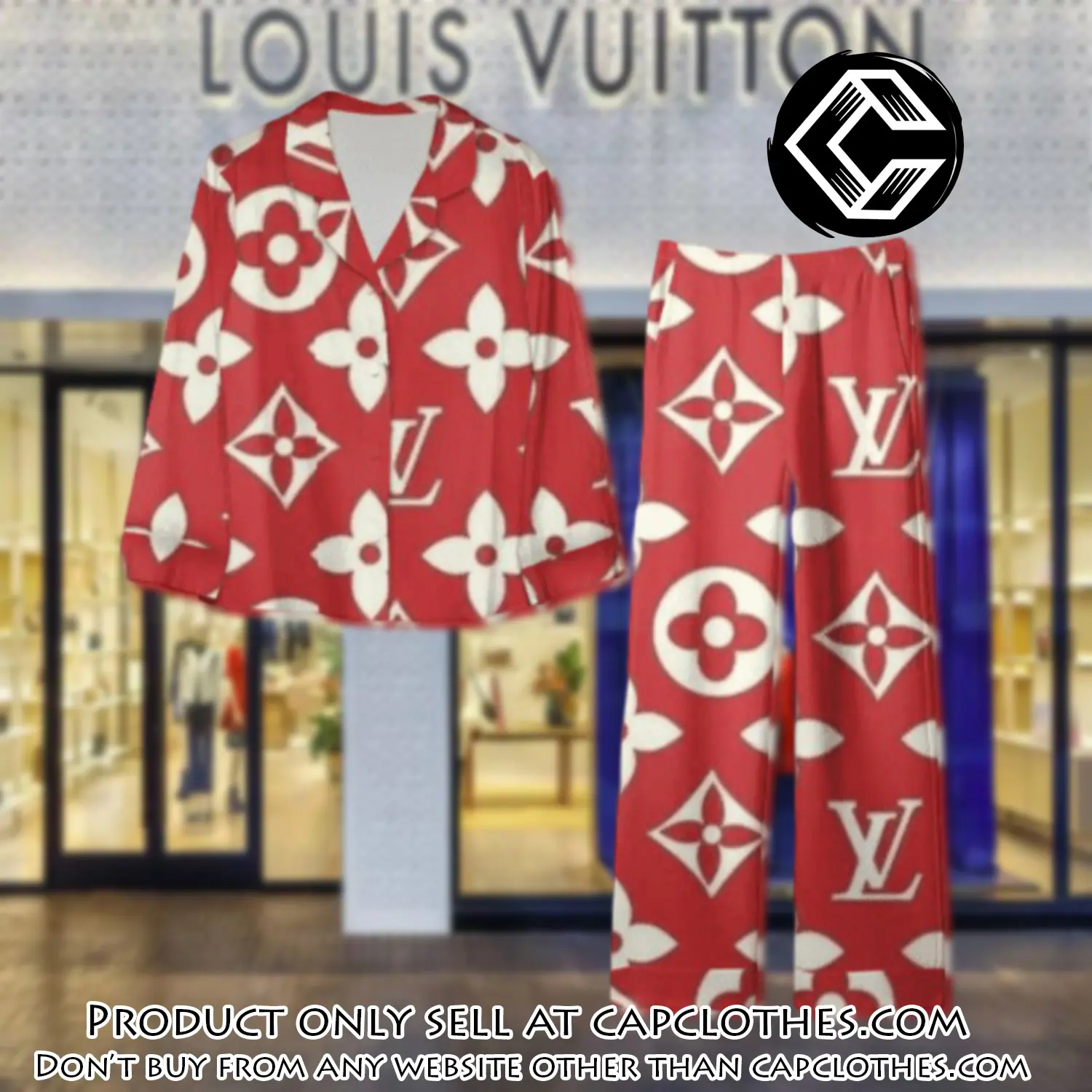 Trending luxury lv satin pajama set pjs1037 cc1714095